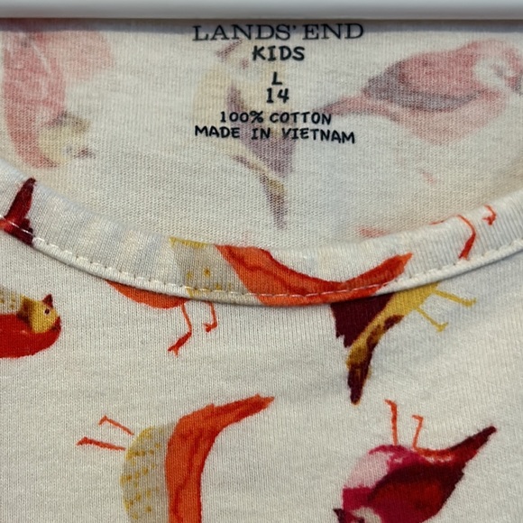 Lands End Kids Long Sleeve Bird Dress Sz 14 - Picture 3 of 4